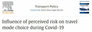 Influence of perceived risk on travel mode choice during Covid-19 ...